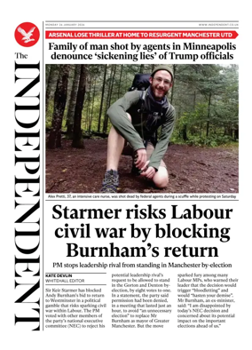 Cover of The Independent