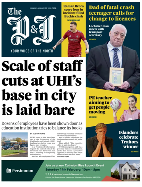 Cover of The Press and Journal (Inverness Highlands and Islands)