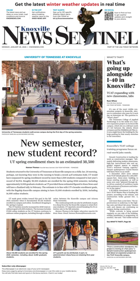 Cover of Knoxville News Sentinel