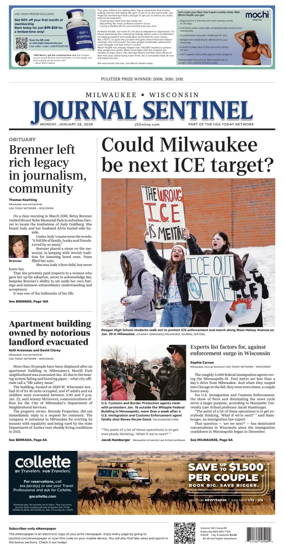 Cover of Milwaukee Journal Sentinel