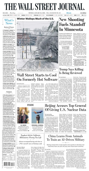 Cover of The Wall Street Journal