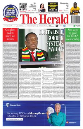 Cover of The Herald (Zimbabwe)