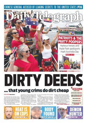 Cover of The Daily Telegraph (Sydney)