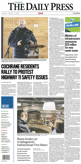 Cover of The Daily Press (Timmins)