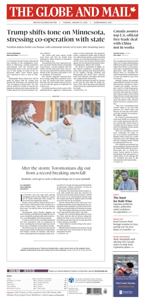 Cover of The Globe and Mail (BC Edition)