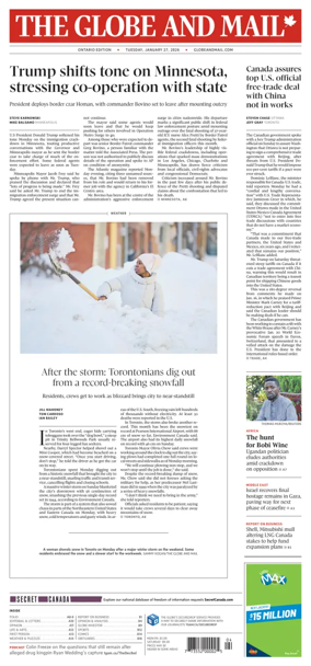 Cover of The Globe and Mail (Ontario Edition)