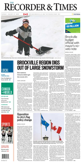 Cover of The Recorder & Times (Brockville)