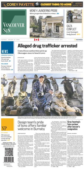 Cover of Vancouver Sun