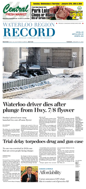 Cover of Waterloo Region Record