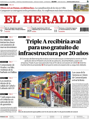 Cover of El Heraldo (Colombia)