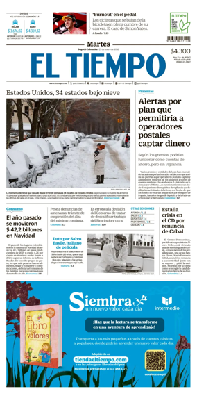 Cover of El Tiempo (Bogota)