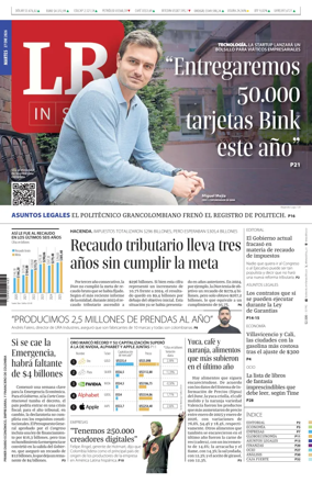 Cover of La Republica (Colombia)