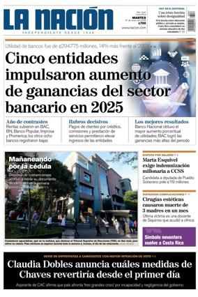 Cover of La Nacion (Costa Rica)