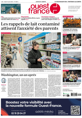 Cover of Ouest France (La Roche-sur-Yon - Fontenay-le-Comte)