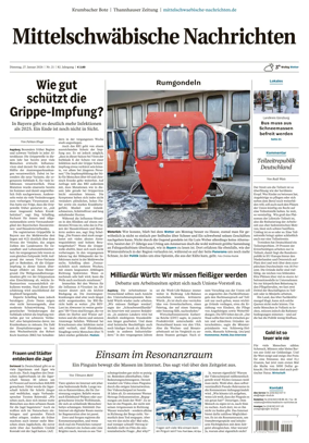 Cover of Mittelschwaebische Nachrichten