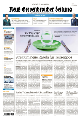 Cover of Neuss-Grevenbroicher Zeitung Neuss