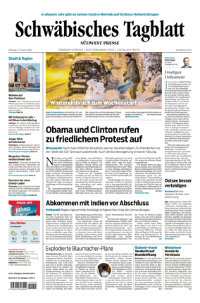 Cover of Schwabisches Tagblatt - Tubinger Chronik