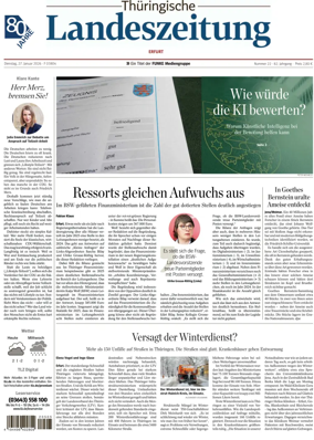 Cover of Thuringische Landeszeitung (Erfurt)