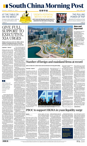 Cover of South China Morning Post