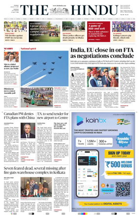 Cover of The Hindu (Madurai)