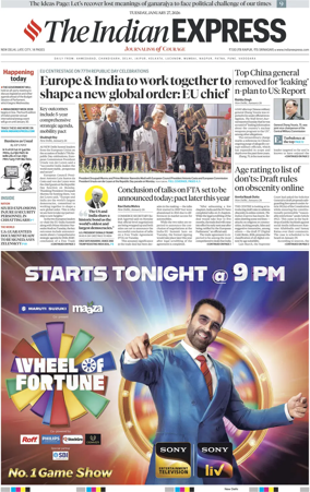 Cover of The Indian Express