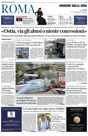 Cover of Corriere della Sera (Roma)
