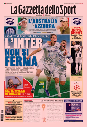 Cover of La Gazzetta dello Sport - Milano