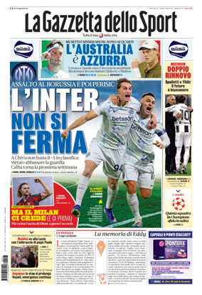 Cover of La Gazzetta dello Sport - Roma