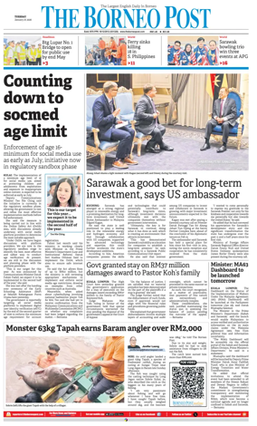 Cover of The Borneo Post (Sarawak)