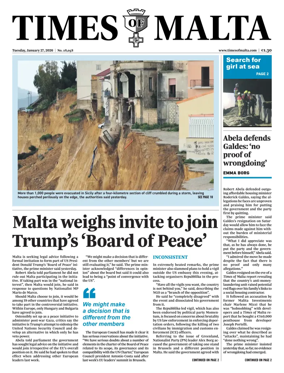 Cover of Times of Malta