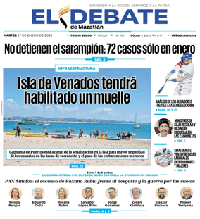 Cover of El Debate de Mazatlan
