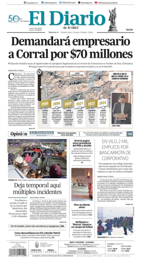 Cover of El Diario de Juarez