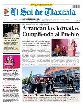 Cover of El Sol de Tlaxcala