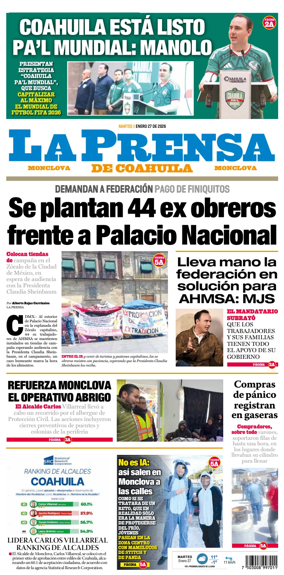 Cover of La Prensa de Coahuila