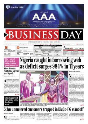 Cover of Business Day (Nigeria)