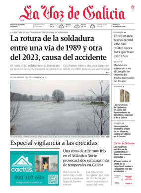 Cover of La Voz de Galicia (A Coruna)