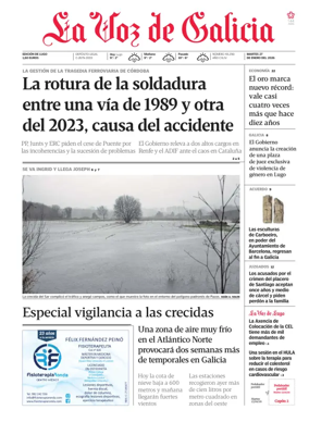 Cover of La Voz de Galicia (Lugo)