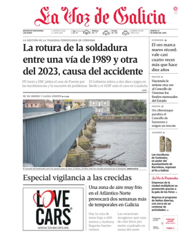 Cover of La Voz de Galicia (Pontevedra)