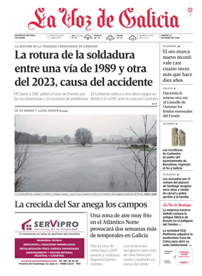 Cover of La Voz de Galicia (Santiago)