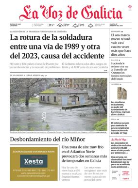 Cover of La Voz de Galicia (Vigo)