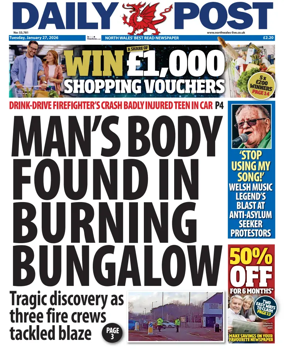 Cover of Daily Post (North Wales)