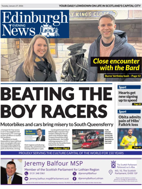 Cover of Edinburgh Evening News