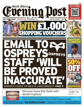 Cover of South Wales Evening Post