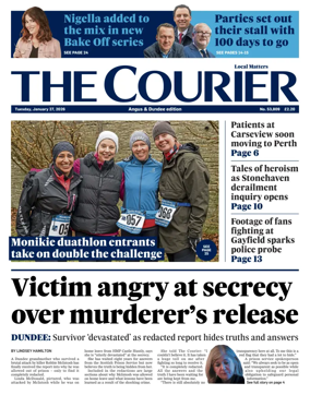 Cover of The Courier & Advertiser (Angus and Dundee)