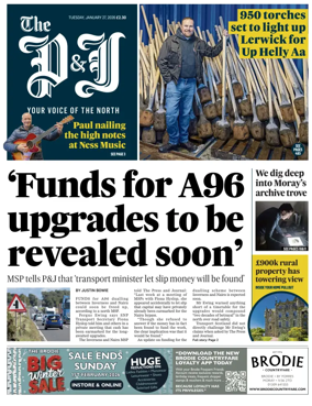 Cover of The Press and Journal (Inverness Highlands and Islands)