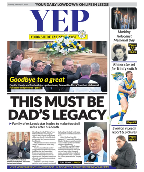 Cover of Yorkshire Evening Post