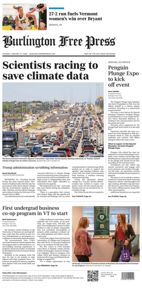 Cover of Burlington Free Press