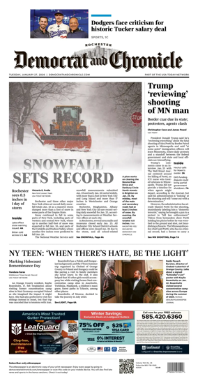 Cover of Democrat and Chronicle