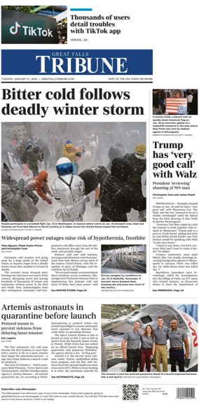 Cover of Great Falls Tribune