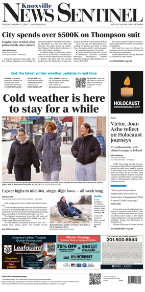 Cover of Knoxville News Sentinel